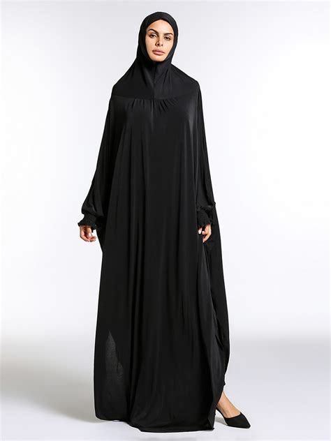 Arab Women Loose Burqa Islamic Muslim One Piece Abaya Jilbab Hijab