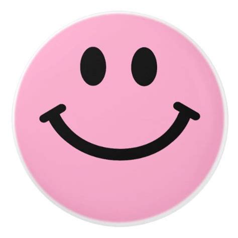 Pink Happy Face Ceramic Knob Face Stickers Happy Smiley Face Happy Faces Happy Face Cartoon
