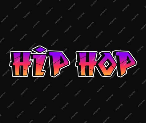 Premium Vector Hip Hop Word Trippy Psychedelic Graffiti Style Letters