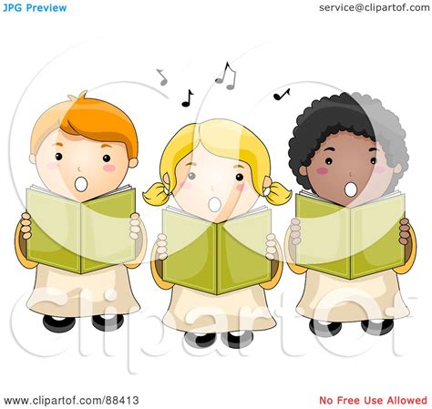 Royalty Free Rf Clipart Illustration Of A Choir Of Cute Children