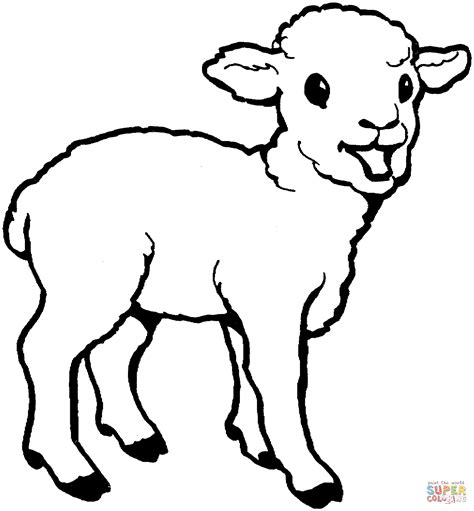 Color online with this game to color animals coloring pages and you will be able to share and to create your own gallery online. Little Lamb coloring page | Free Printable Coloring Pages
