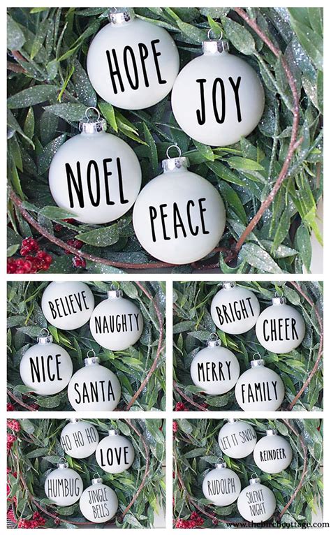 Download DIY Rae Dunn Christmas Ornaments & 20 FREE SVG Files