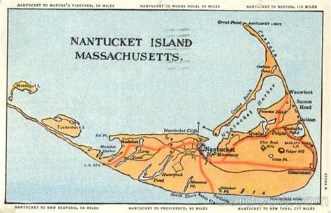 Map Of Nantucket Island Massachusetts