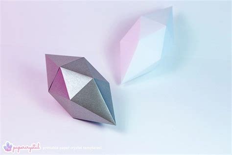 Printable Paper Gems And Crystal Templates Paper Kawaii Diy Crystals