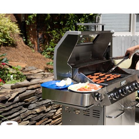 Monument Stainless Steel 4 Liquid Propane Gas Grill With 1 Side Burner