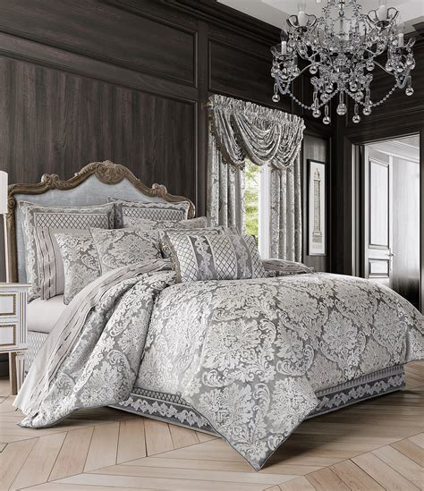 We offer a great selection of bedding in all colors including all shades of silver. J. Queen New York Belaire Damask Velvet Comforter Set ...