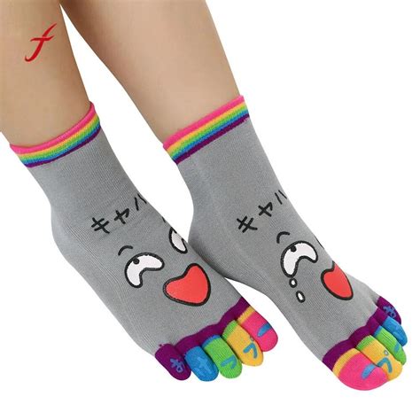 Feitong Brand Fashion Lady Women Warm Cute Socks Girls Cartoon Toe Socks Five Finger Sock Cotton