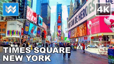 Walking Tour Of Times Square In Midtown Manhattan New