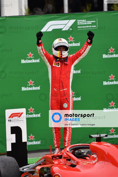 Race Winner Sebastian Vettel Ger Ferrari Sf 71h Celebrates In Parc