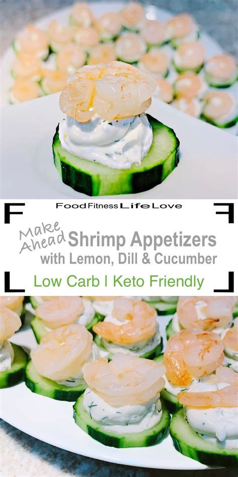 Who needs dinner when your appetizers are this good? Make Ahead Shrimp Appetizers with Lemon, Dill and Cucumber ...