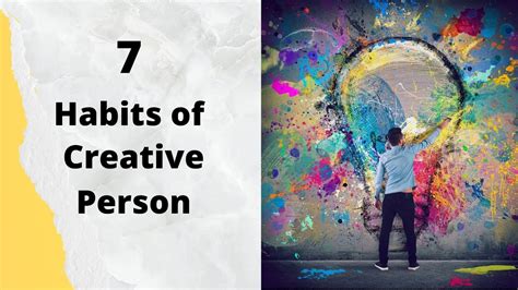 7 Habits Of Highly Creative Person Youtube