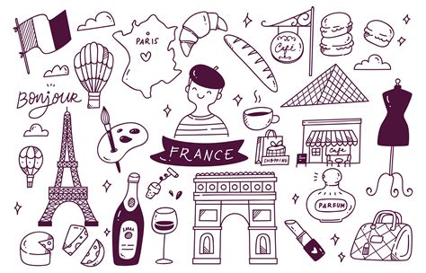 France Travel Destination Doodle Graphic By Big Barn Doodles · Creative
