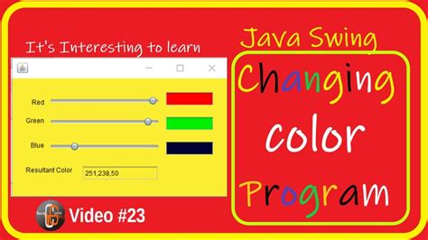 Color Changing Program Using Java Swing It S Interesting To Learn