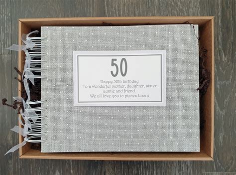 50th Birthday Memory Book 10 X 8 Scrapbook In T Box Keep It In