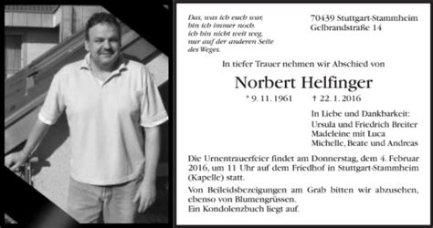 Nachruf für Norbert Helfinger - German Rifle Association