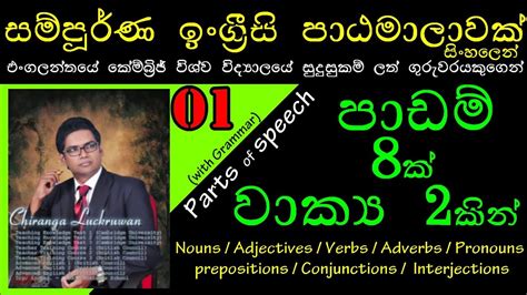 A Complete Spoken English Course With Grammar In Sinhala Lesson 1 Youtube