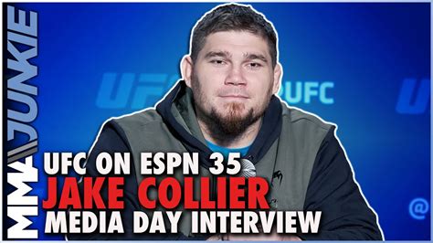Jake Collier Going For The Kill If Andrei Arlovski Gets Lazy Ufc On Espn 35 Youtube