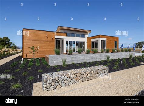 Blu Homes Model Prefab Home On Mare Island In Vallejo Ca Stock Photo
