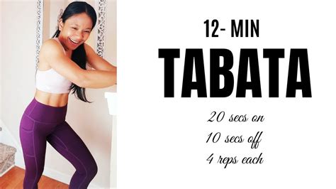 12 Minutes Tabata Full Body Tabata Workout At Home No