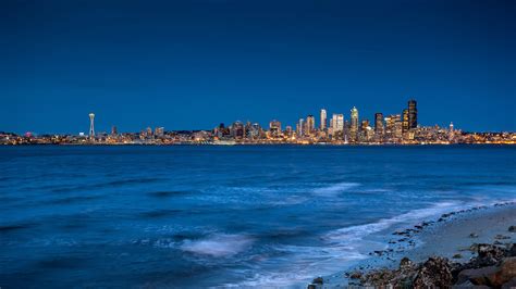 Download Wallpaper 2560x1440 Seattle City Sea Sky Widescreen 169 Hd