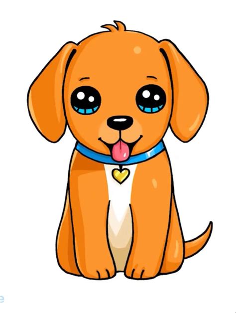 Cute Kawaii Puppy Dog Dog Drawing Simple Puppy Drawing Easy Cute