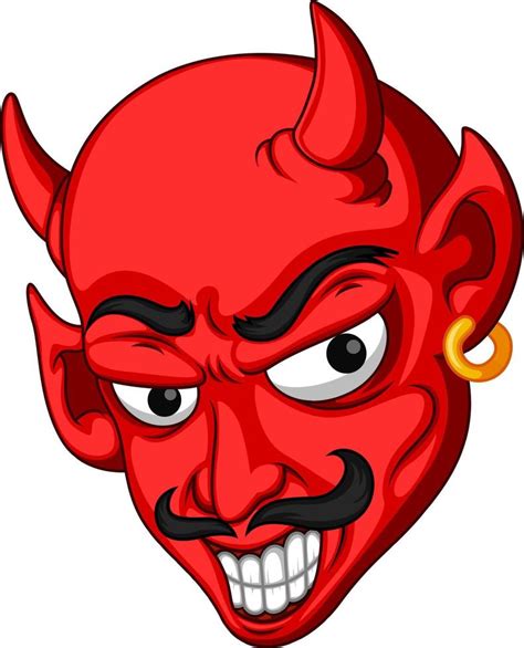 Red Devil Head Cartoon 8665955 Vector Art At Vecteezy
