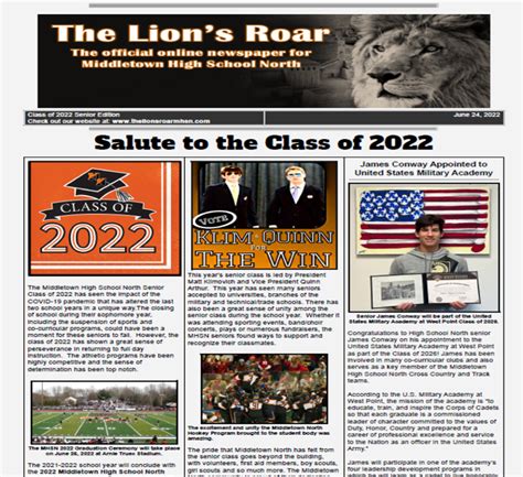 The Lions Roar The News Site Of Middletown High School North