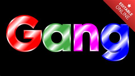 Gang Text Effect Generator Textstudio