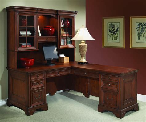 L Shaped Office Desk With Hutch And Drawers Allows You To Take The