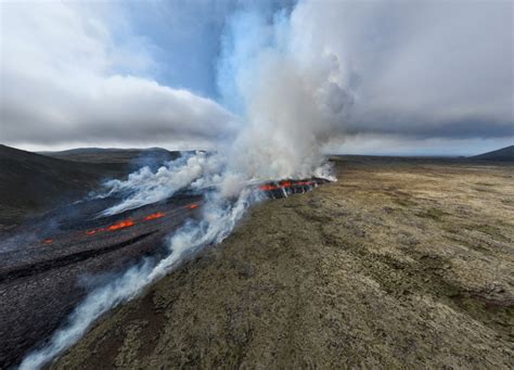 Icelandic Volcano Erupts For Third Year In A Row After Thousands Of