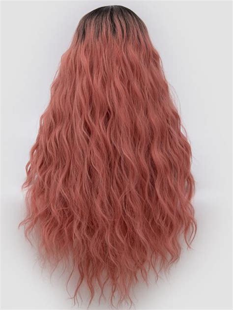1bt Warm Pink Wave Non Lace Wefted Cap Wig Synthetic Wigs Babalahair