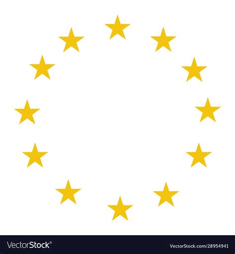 Stars European Union Flag Eu Symbol Royalty Free Vector