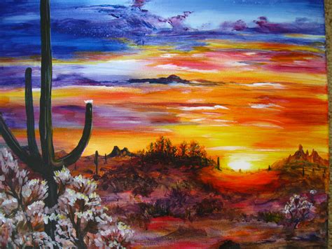 Desert Painted In Acrylic By Bev Alexander Desert