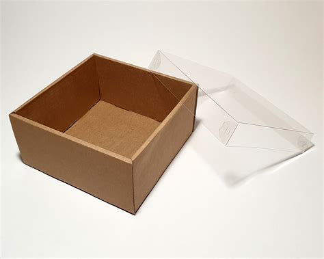 Cajas de regalo de cartón con tapa extraíble transparente 13 Etsy España
