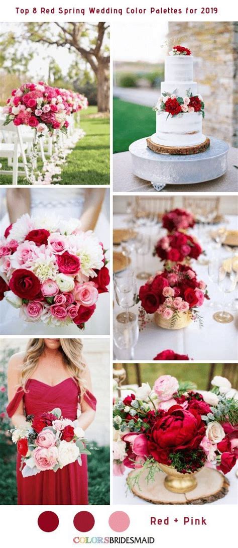 Maybe you would like to learn more about one of these? Top 8 Red Spring Wedding Color Palettes for 2019 | Spring ...