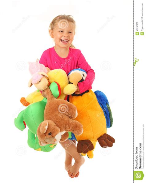 If the children didn't want to live with her after that, carla. Little Girl With Her Favourite Toys Stock Photo - Image of ...