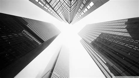 2048x1152 Toronto Skyscrapers Blanco Y Negro Fondos De Escritorio Hd 4k