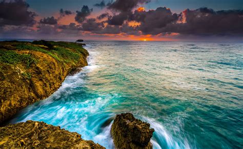 Hawaiian Coast At Sunset