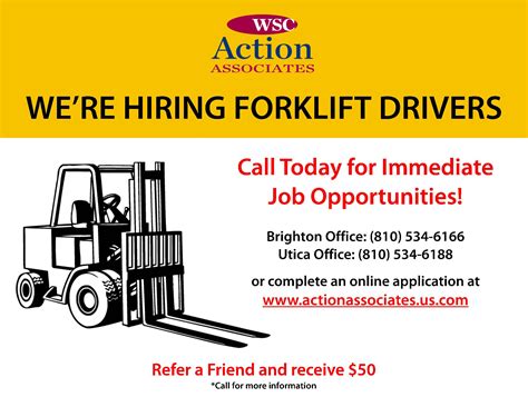Forklift Drivers Needed! | Brighton, MI Patch