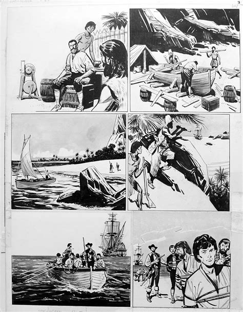 Robinson Crusoe Instalment 4 Two Pages By Colin Merrett At The Illustration Art Gallery