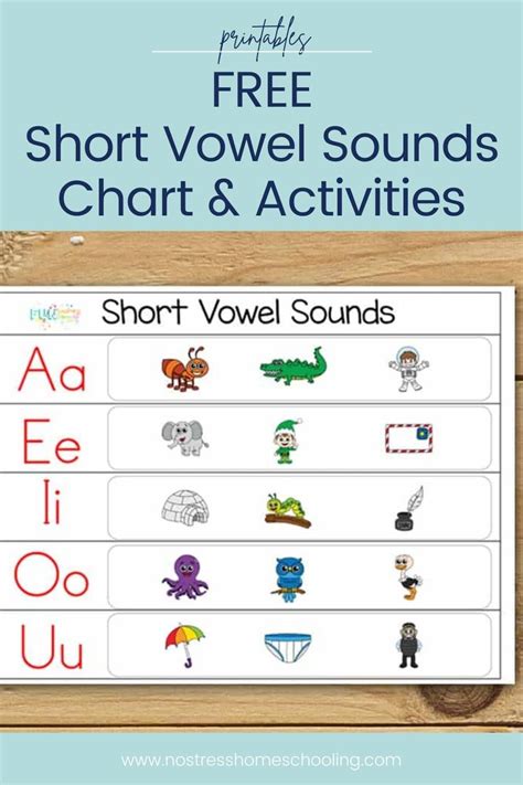 Free Colorful Short Vowel Sounds Chart And Activities
