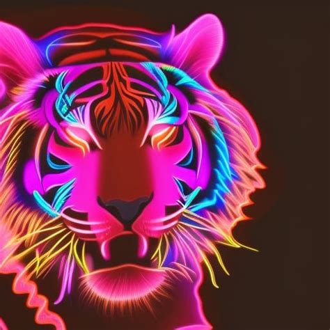 Neon Tiger Ai Generated Artwork Nightcafe Creator