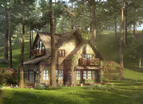 Pin By Lucy Lu On House Forest Cottage Fairytale House Dream Cottage