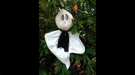 Diy Plastic Bag Halloween Ghost Recycle Repurpose Reuse Youtube