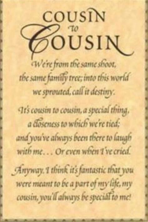 Cousin Poems Image Results Cousin Quotes