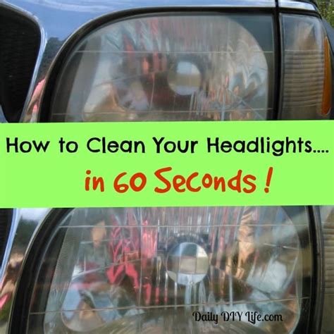 How to restore / clean headlights using sandpaper and polishing compound. How to Clean Your Headlights ... in 60 Seconds!