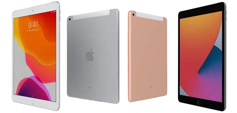 Apple Ipad 8 10 2 2020 Wifi And Cellular All Colors 3d Model Cgtrader