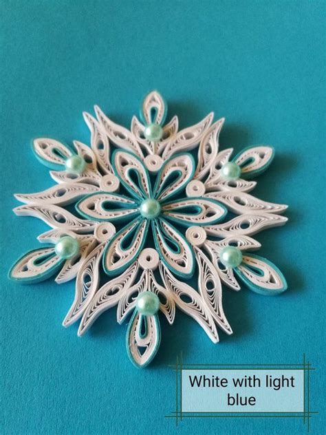Quilled Snowflake Christmas Tree Ornament Paper Snowflake Etsy Canada