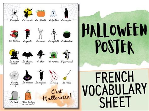French Halloween Activity Sheets