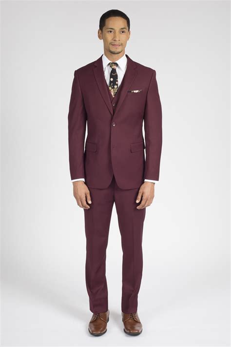 Walmart.com has been visited by 1m+ users in the past month Burgundy Modern Fit Suit | Burgundy suit, Modern fit suit ...